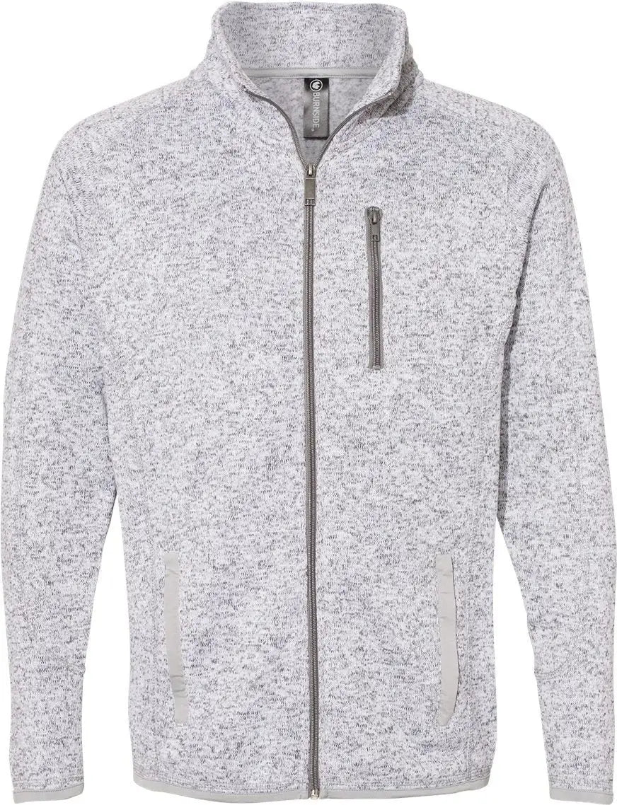 Burnside 3901b Sweater Knit Jacket - 3901 - Heather Gray - Adult s