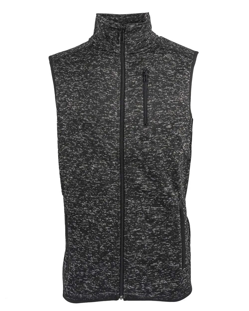 Burnside 3910 Sweater Knit Vest - Heather Black - s