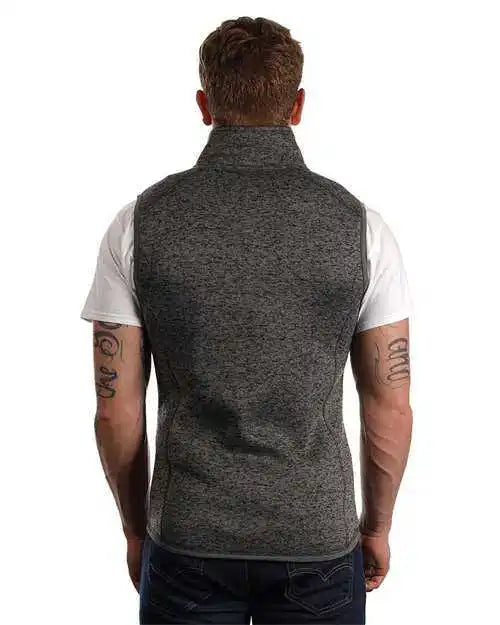 Burnside 3910 Sweater Knit Vest - Heather Charcoal