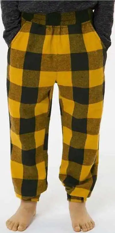 Burnside 4810 Youth Flannel Joggers Gold Black