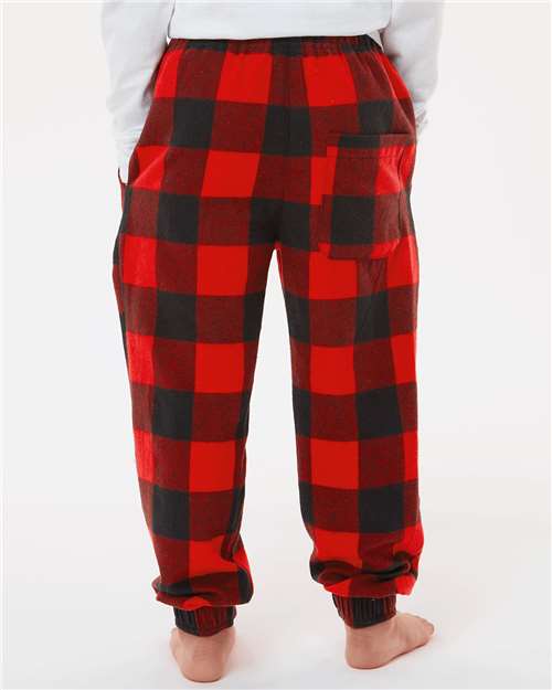 Burnside 4810b Youth Flannel Joggers - 4810 - Red Black