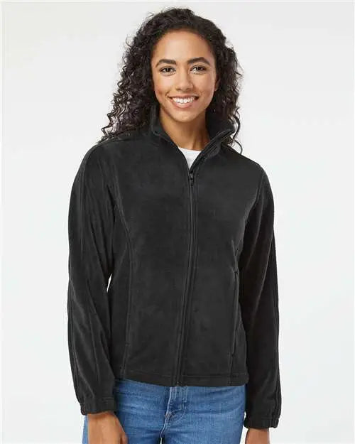 Burnside 5062 Women’s Polar Fleece Full-zip Jacket - Black