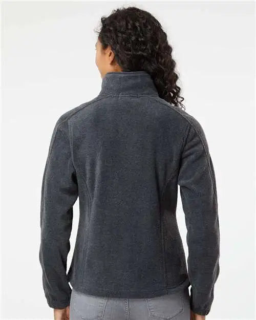 Burnside 5062 Women’s Polar Fleece Full-zip Jacket - Heather Charcoal