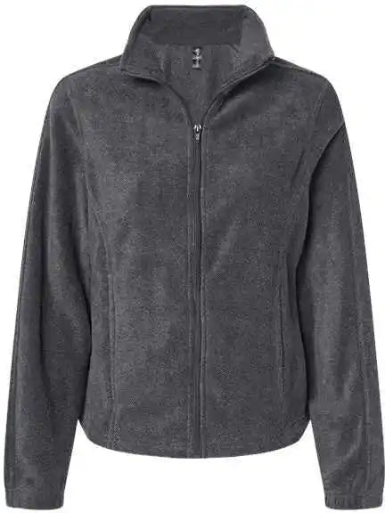 Burnside 5062 Women’s Polar Fleece Full-zip Jacket - Heather Charcoal