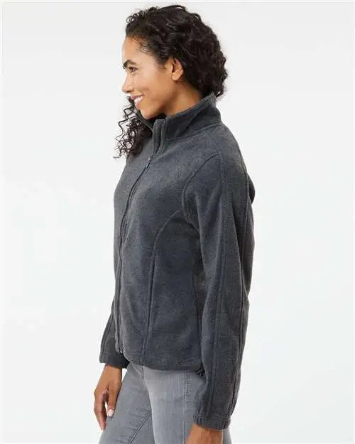 Burnside 5062 Women’s Polar Fleece Full-zip Jacket - Heather Charcoal
