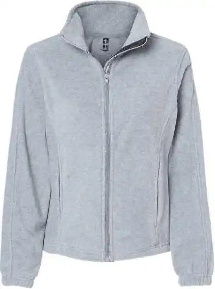 Burnside 5062 Women’s Polar Fleece Full-zip Jacket - Heather Grey