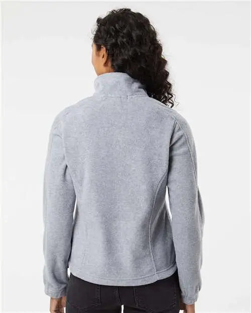 Burnside 5062 Women’s Polar Fleece Full-zip Jacket - Heather Grey
