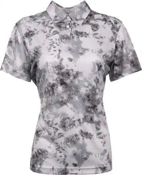 Burnside 5101 Women’s Burn Golf Polo - White Tie Dye