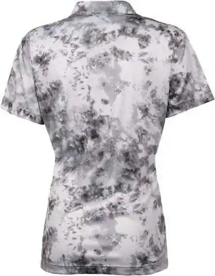 Burnside 5101 Women’s Burn Golf Polo - White Tie Dye