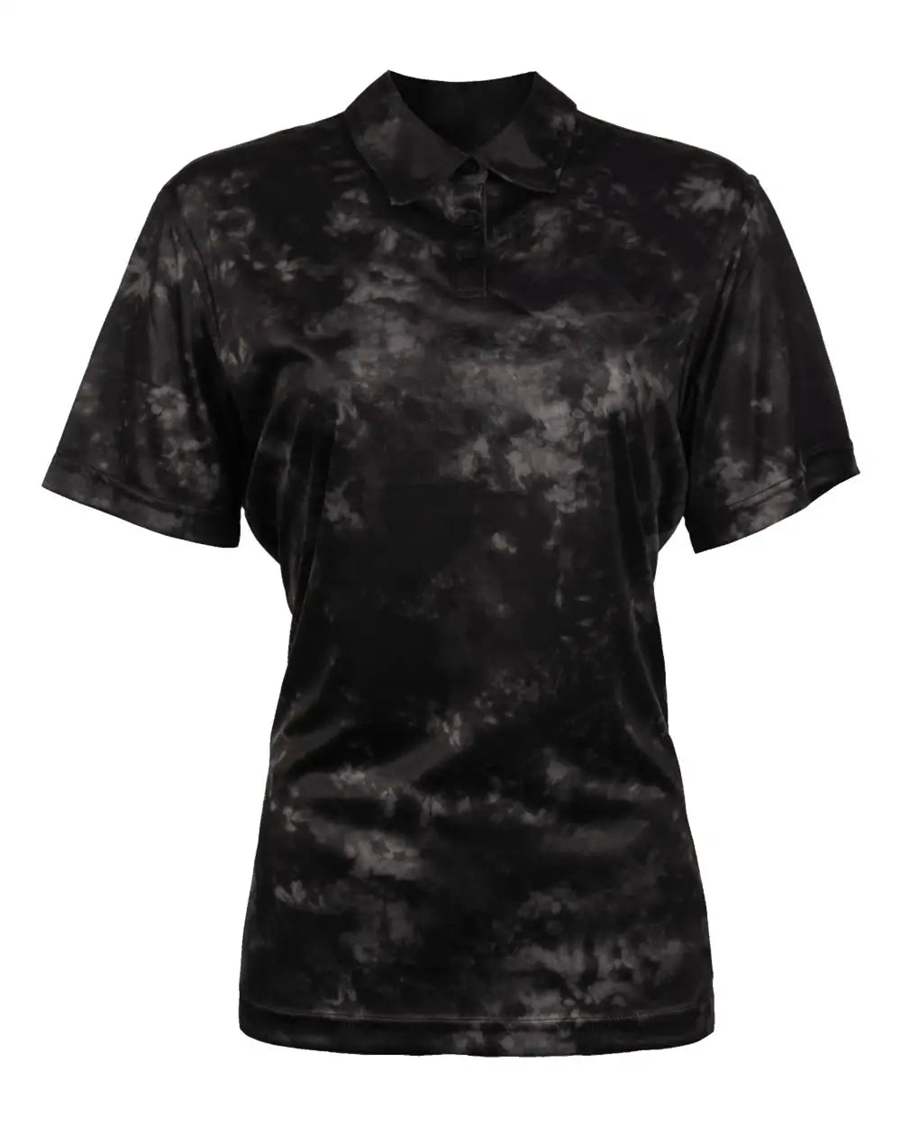 Burnside 5101b Women’s Burn Golf Polo - 5101 - Black Tie Dye - Ladies s