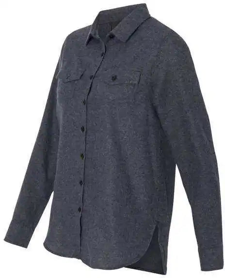 Burnside 5200 Women’s Long Sleeve Solid Flannel Shirt - Denim