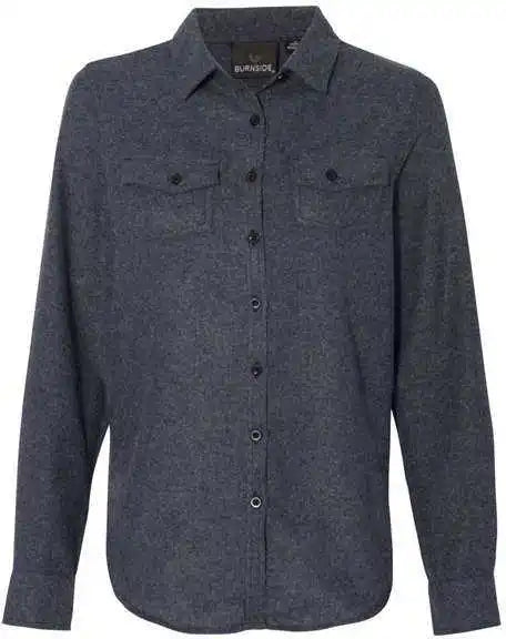 Burnside 5200 Women’s Long Sleeve Solid Flannel Shirt - Denim