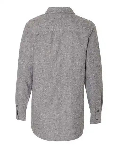 Burnside 5200 Women’s Long Sleeve Solid Flannel Shirt Heather Grey