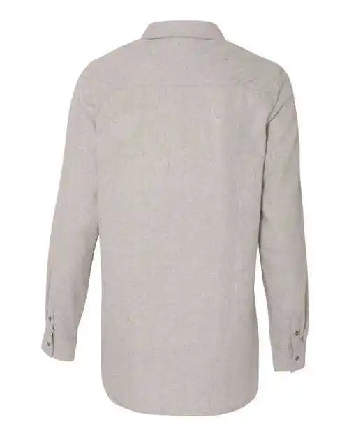 Burnside 5200 Women’s Long Sleeve Solid Flannel Shirt - Stone