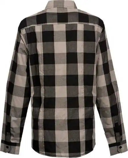 Burnside 5203 Women’s Buffalo Plaid Long Sleeve Shirt - Black Gray