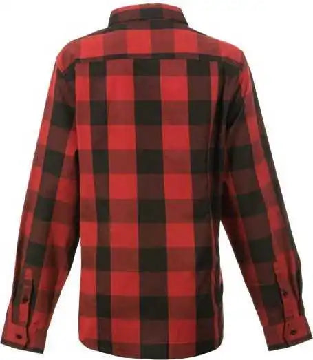 Burnside 5203 Women’s Buffalo Plaid Long Sleeve Shirt - Red Black