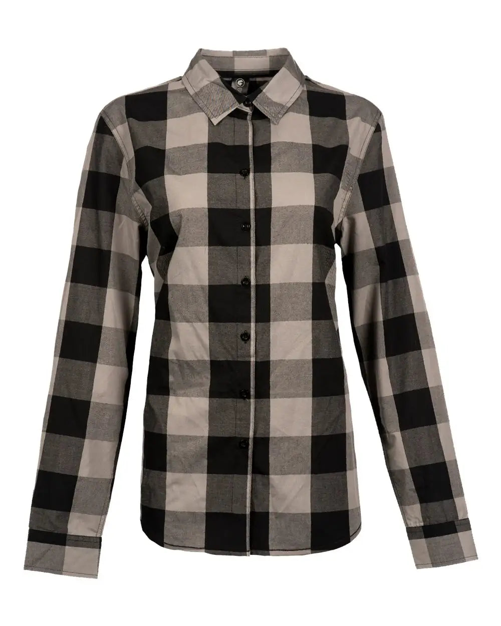 Burnside 5203b Women’s Buffalo Plaid Shirt - 5203 - Black Gray - Black/ / Ladies s