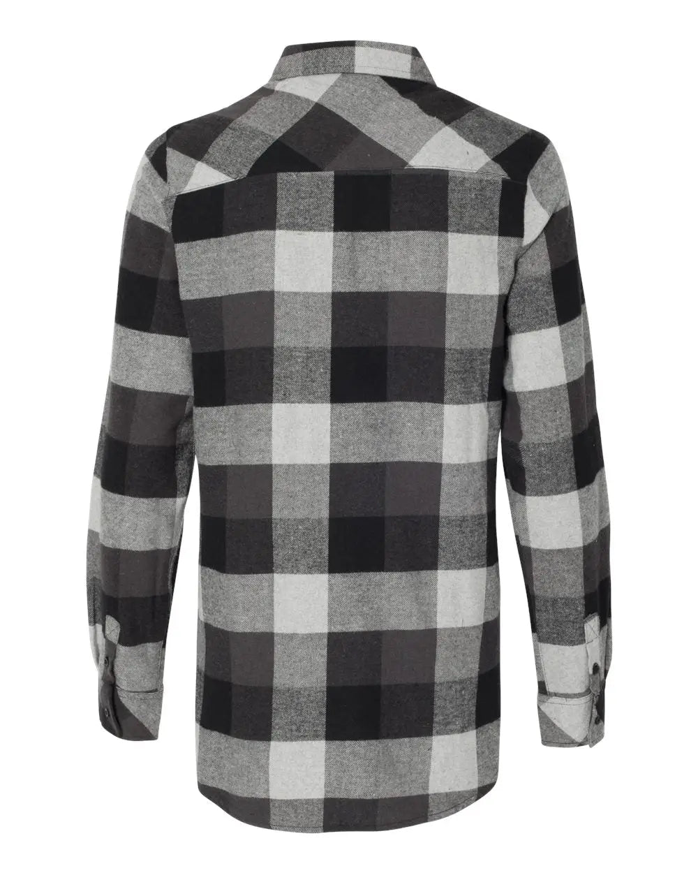 Burnside 5210 Women’s Yarn-dyed Long Sleeve Flannel Shirt - Black Grey