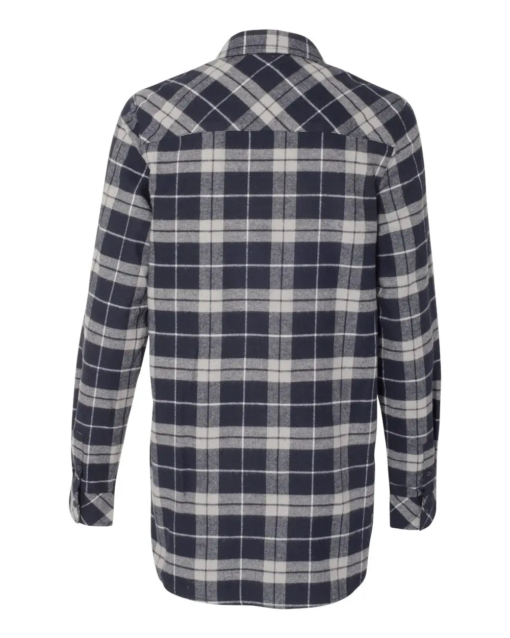 Burnside 5210 Women’s Yarn-dyed Long Sleeve Flannel Shirt - Navy Grey - Gray / 2xl