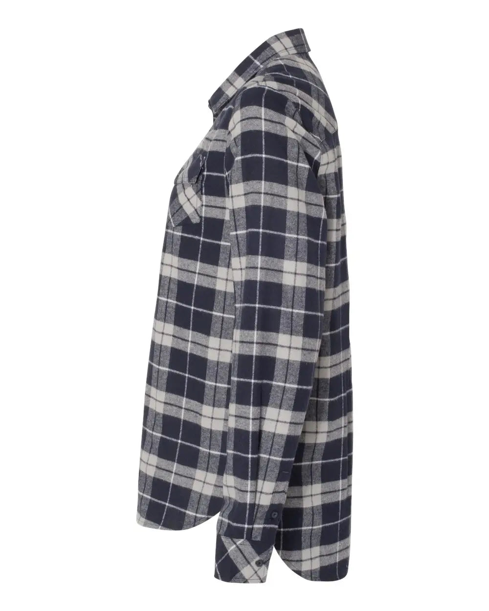 Burnside 5210 Women’s Yarn-dyed Long Sleeve Flannel Shirt - Navy Grey