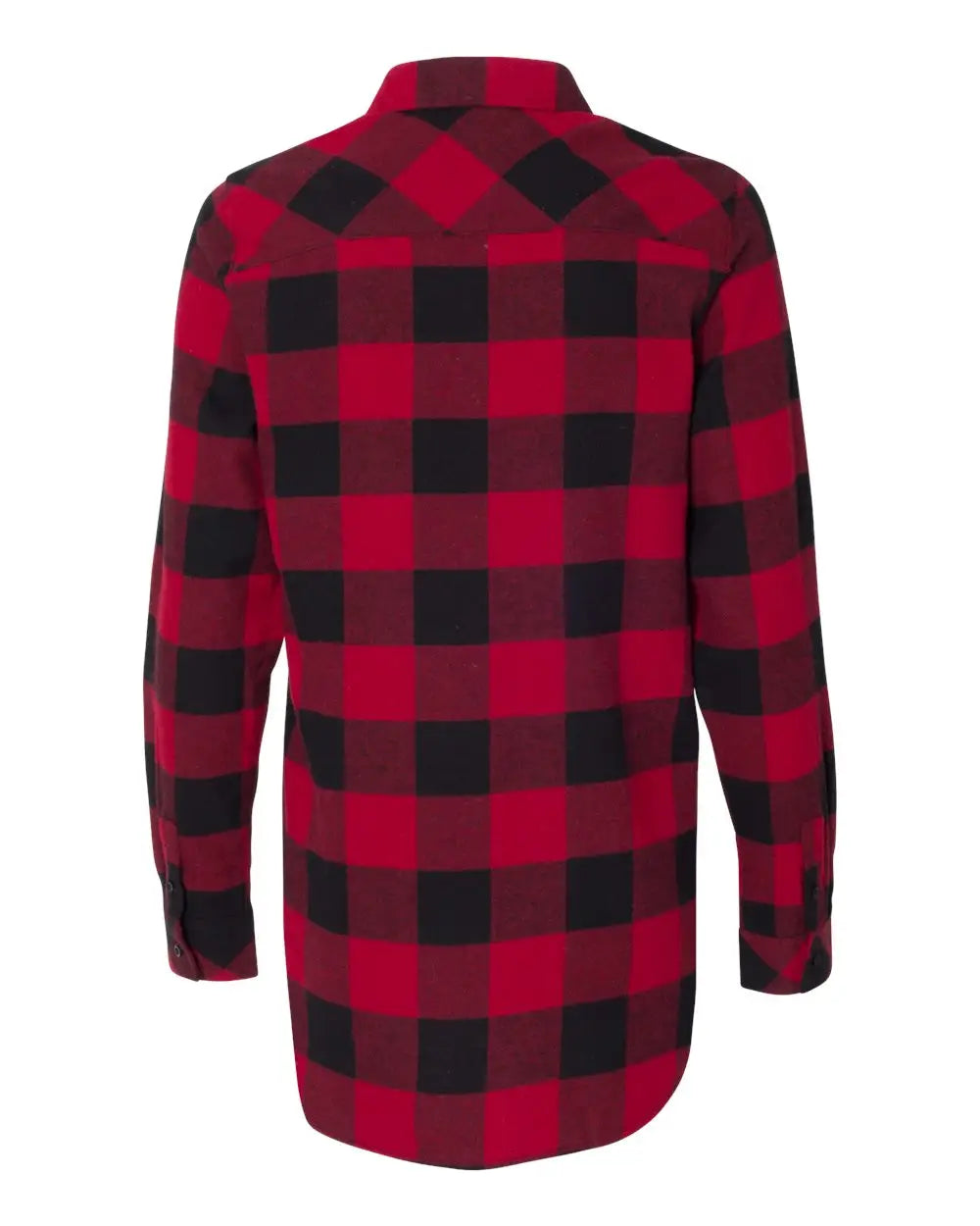 Burnside 5210 Women’s Yarn-dyed Long Sleeve Flannel Shirt - Red Black Buffalo - s