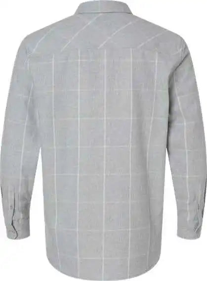 Burnside 5215 Women’s Boyfriend Flannel - Grey White
