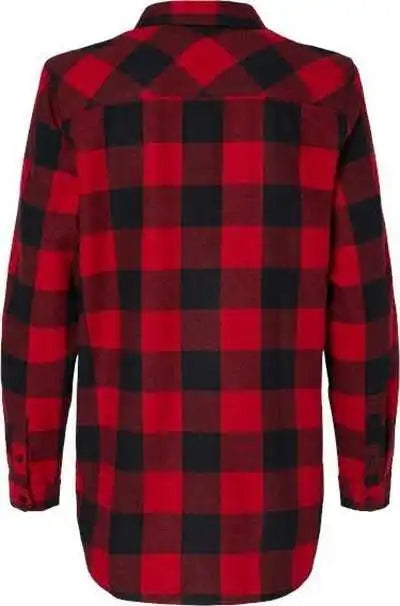 Burnside 5215 Women’s Boyfriend Flannel Red Black Buffalo