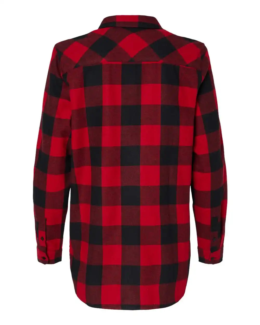 Burnside 5215 Women’s Boyfriend Flannel - Red Black Buffalo - Red/ / s