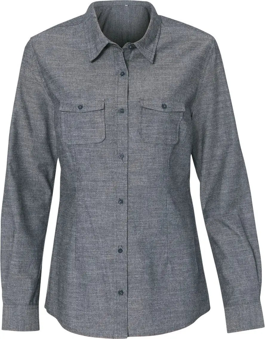 Burnside 5255 Women’s Chambray Shirt - Dark Denim