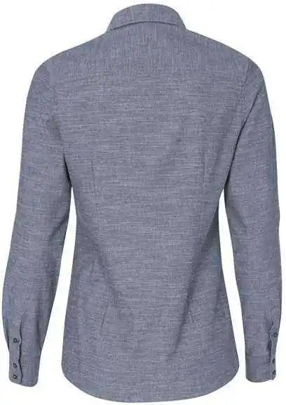 Burnside 5255 Women’s Long Sleeve Chambray Light Denim