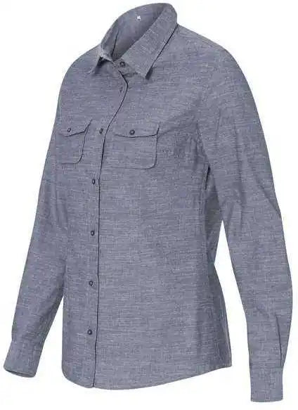 Burnside 5255 Women’s Long Sleeve Chambray Light Denim