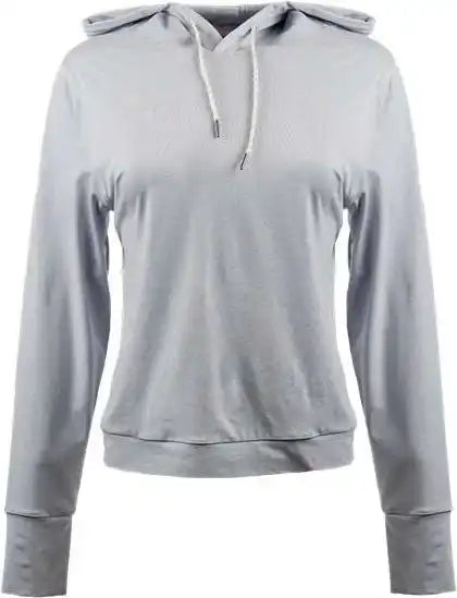 Burnside 5667 Women’s Dawn to Dusk Hooded Pullover Heather Light Gray