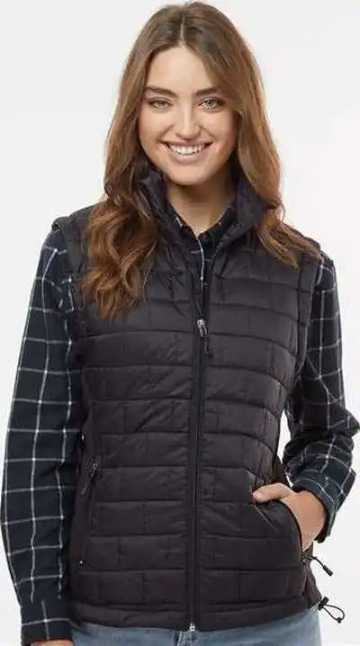 Burnside 5703 Women’s Elemental Puffer Vest - Black