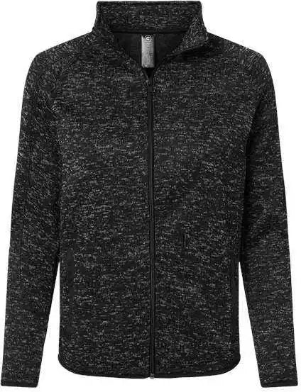 Burnside 5901 Women’s Sweater Knit Jacket Heather Black