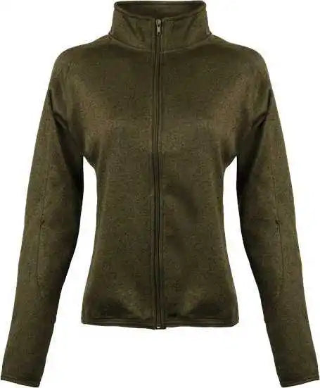 Burnside 5901 Women’s Sweater Knit Jacket - Military Green