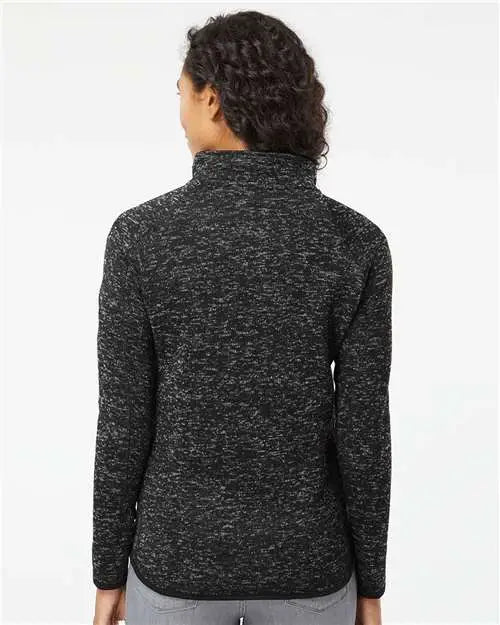 Burnside 5901b Women’s Sweater Knit Jacket - 5901 - Heather Black