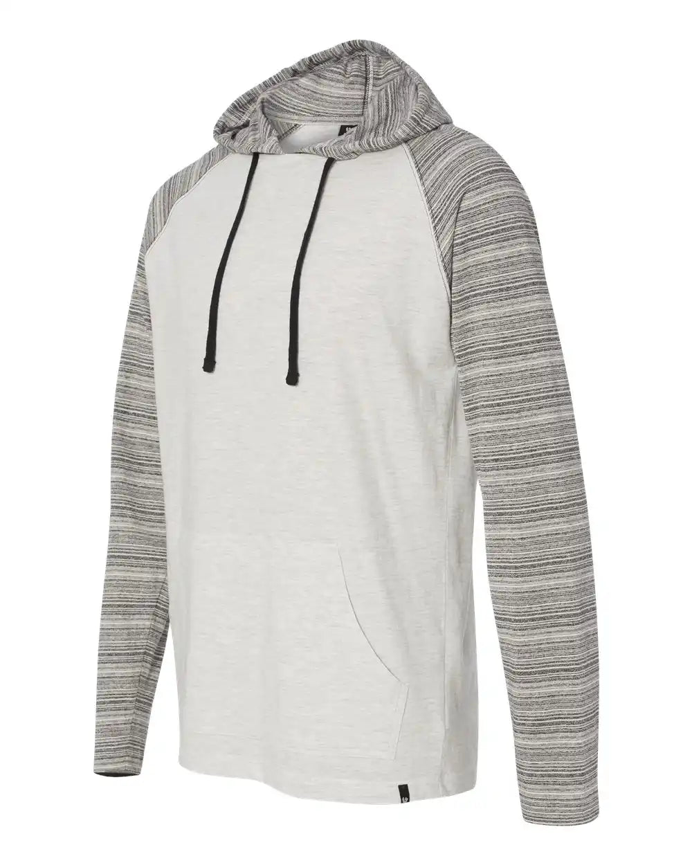 Burnside 8127 Yarn-dyed Hooded Raglan T-shirt - Heather Ecru Stripe - Ecru/ / s