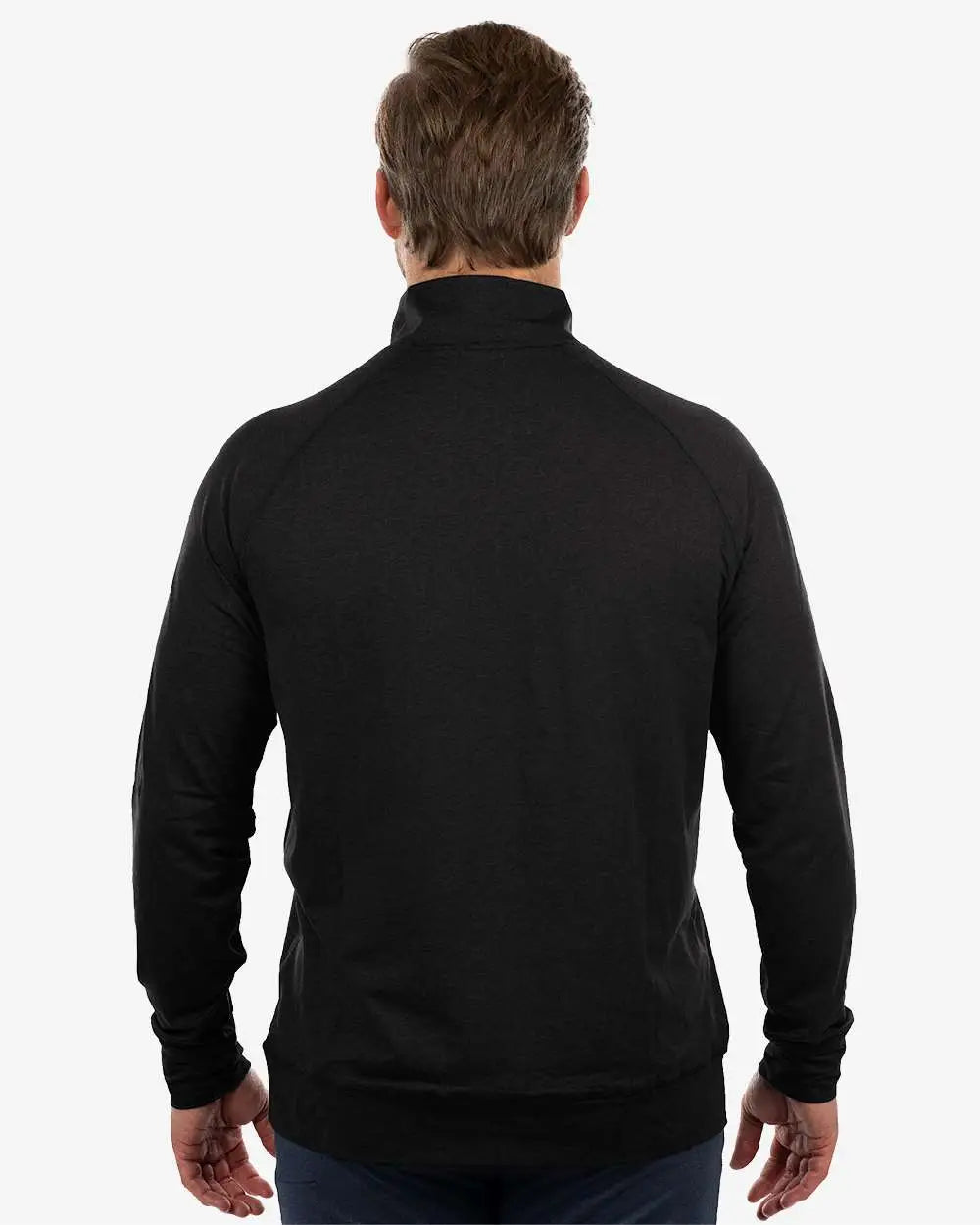 Burnside 8167 Dawn to Dusk Quarter-zip Pullover - Heather Black