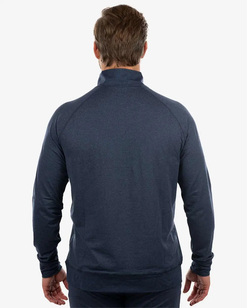 Burnside 8167 Dawn to Dusk Quarter-zip Pullover - Heather Ink Blue
