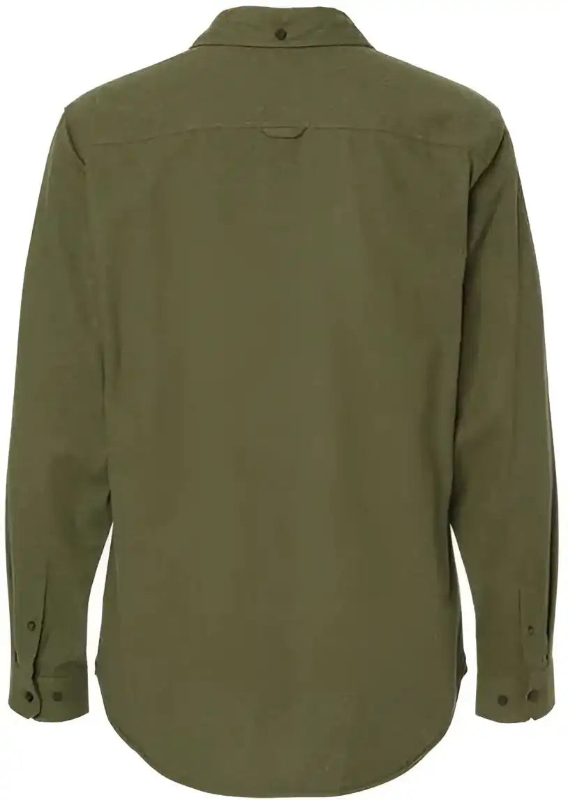 Burnside 8200 Long Sleeve Solid Flannel Shirt Army