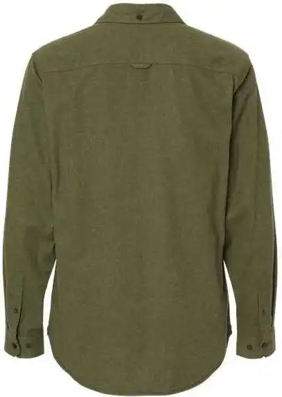 Burnside 8200 Long Sleeve Solid Flannel Shirt - Army