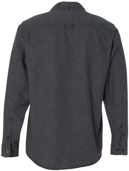 Burnside 8200 Long Sleeve Solid Flannel Shirt Charcoal