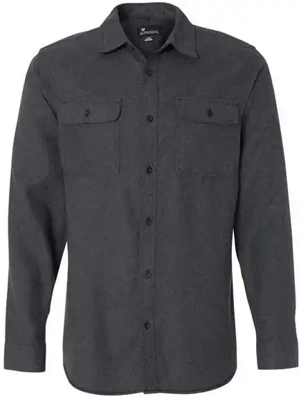 Burnside 8200 Long Sleeve Solid Flannel Shirt Charcoal