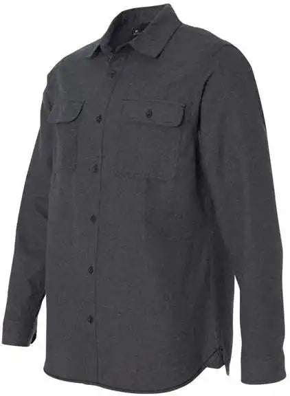 Burnside 8200 Long Sleeve Solid Flannel Shirt Charcoal