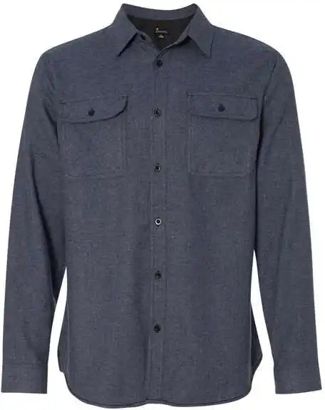 Burnside 8200 Long Sleeve Solid Flannel Shirt Denim