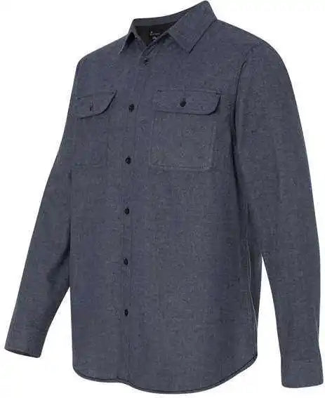 Burnside 8200 Long Sleeve Solid Flannel Shirt Denim