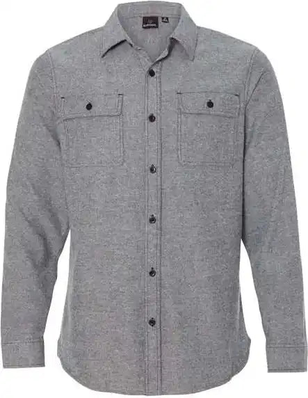 Burnside 8200 Long Sleeve Solid Flannel Shirt Heather Grey