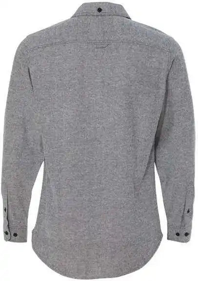 Burnside 8200 Long Sleeve Solid Flannel Shirt Heather Grey