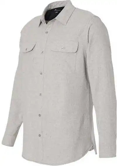 Burnside 8200 Long Sleeve Solid Flannel Shirt - Stone