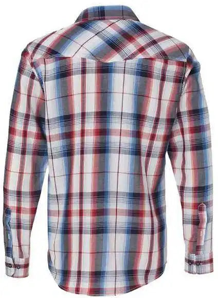 Burnside 8202 Long Sleeve Plaid Shirt - Red